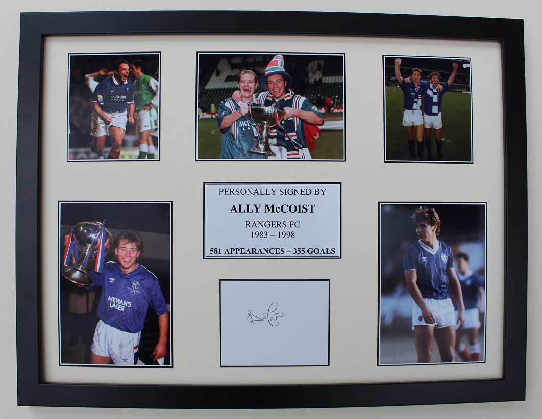 Ally McCoist Signed 10x8 Framed Autograph Photo Display Rangers COA 